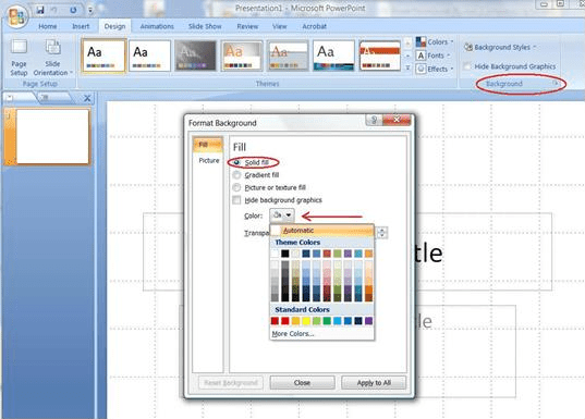 Slide Background in power point 