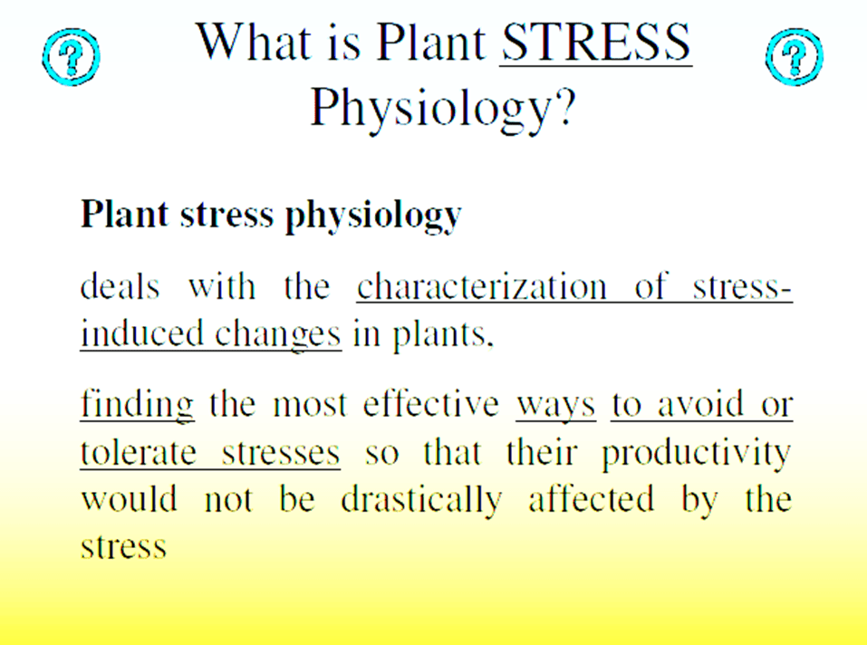  Plant Stress 