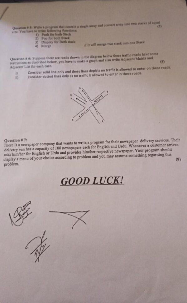 Data Structure and Algorithm past paper |University| cuitutorial