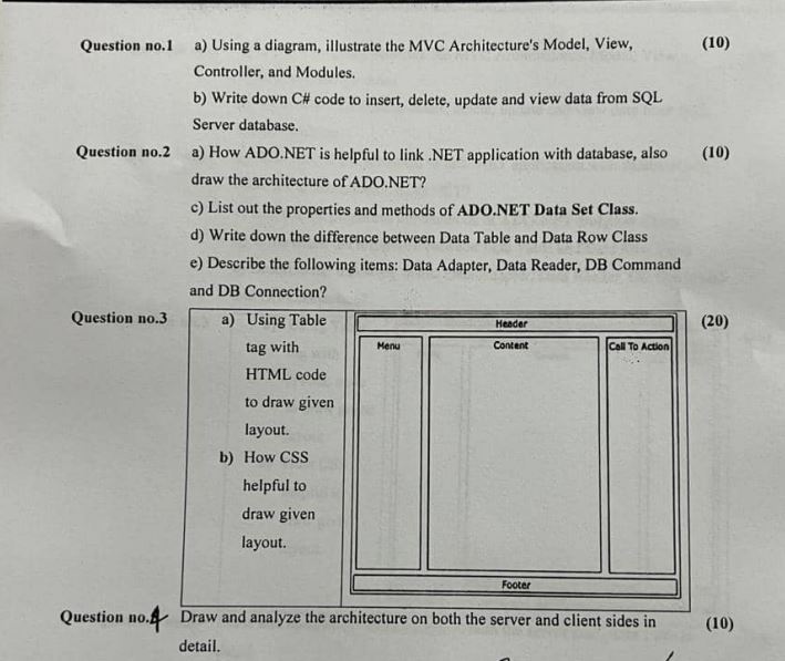 Visual programming past paper